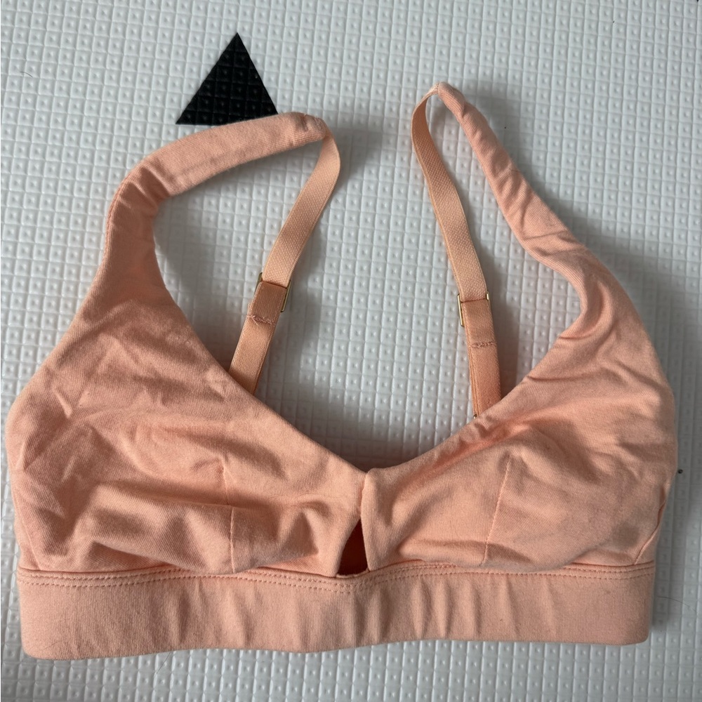 Knickey/Subset organic keyhole bralette, Peachy Keen, XXS